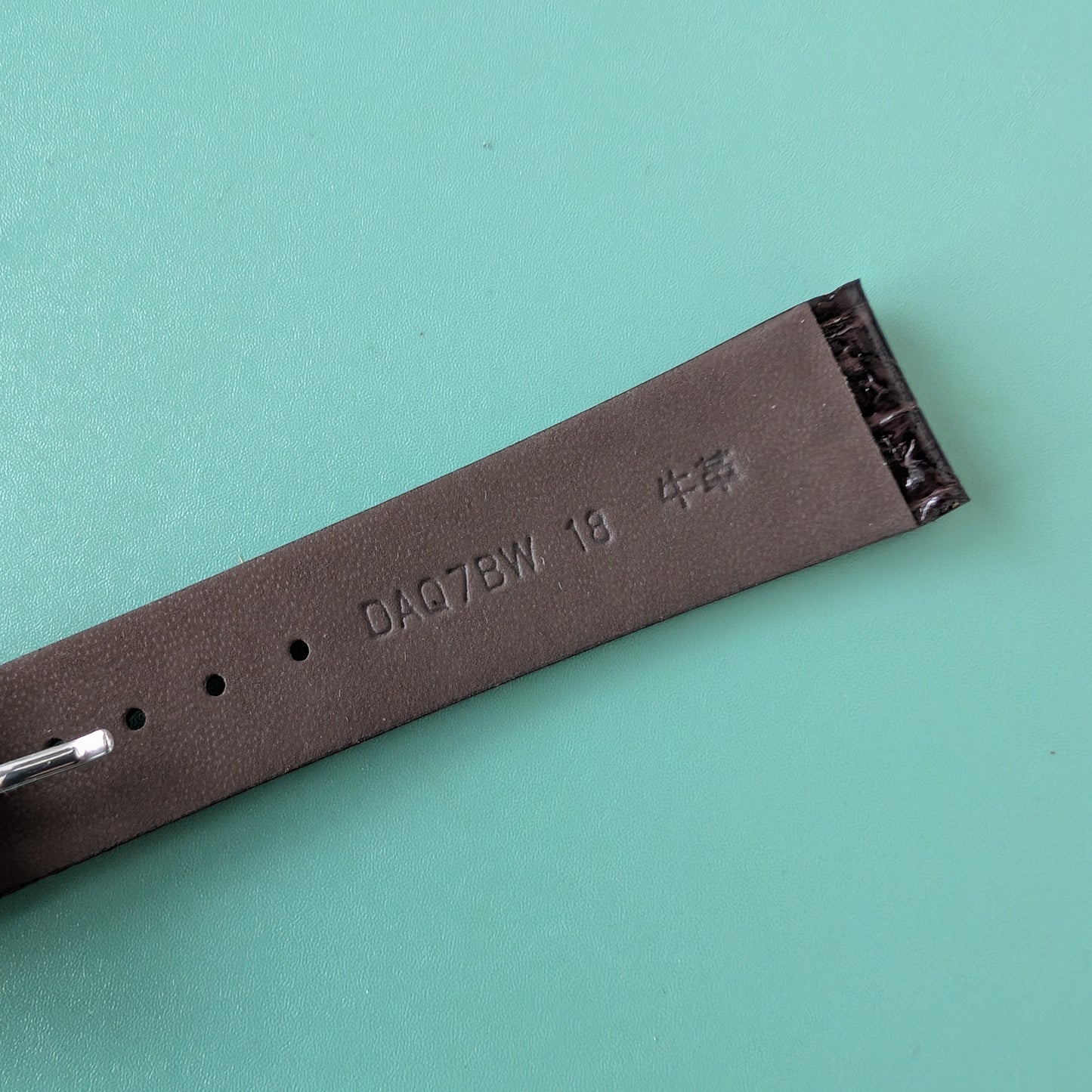 Seiko DAQ7, 18mm brown cowhide leather strap