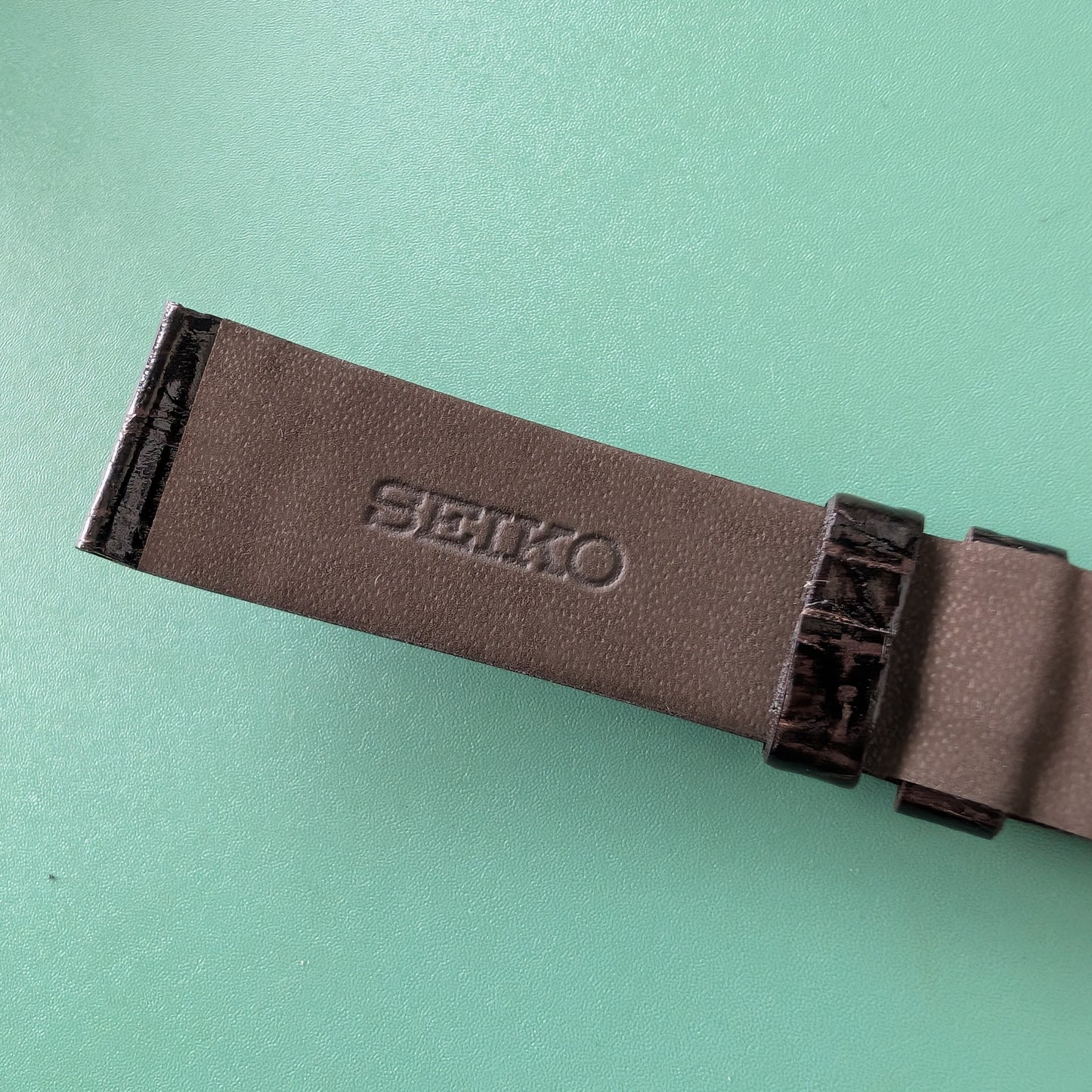 Seiko DAQ7, 18mm brown cowhide leather strap
