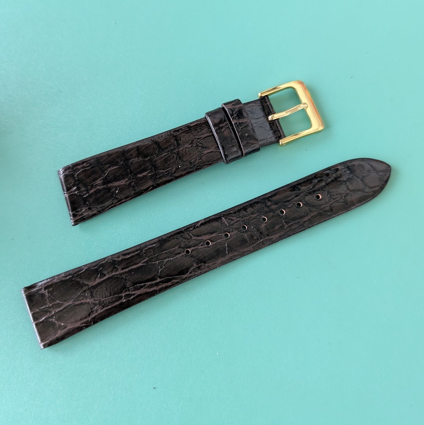 Seiko DAQ7, 18mm brown cowhide leather strap