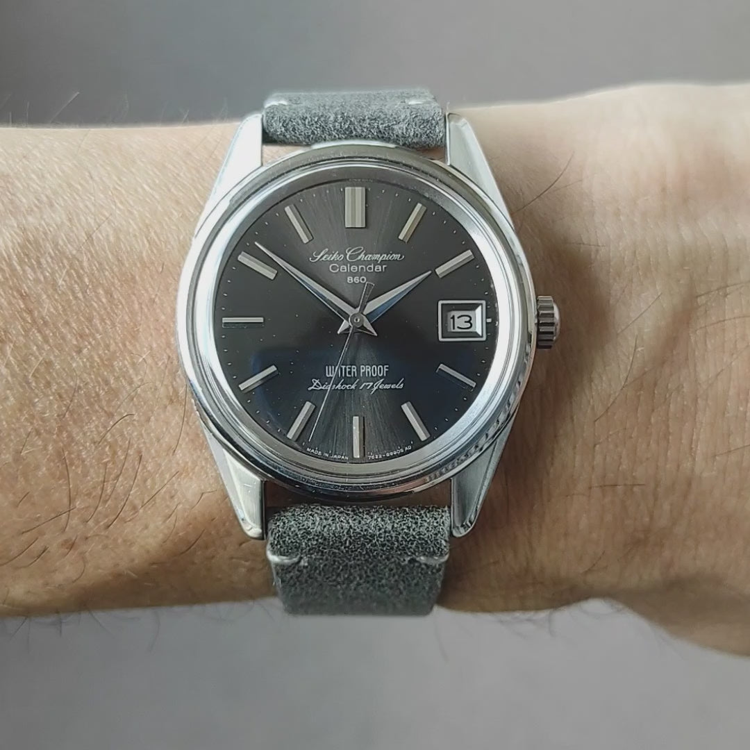 流行商品セイコーチャンピオンCal.860カレンダー腕時計メンズ手巻き60年代 時計