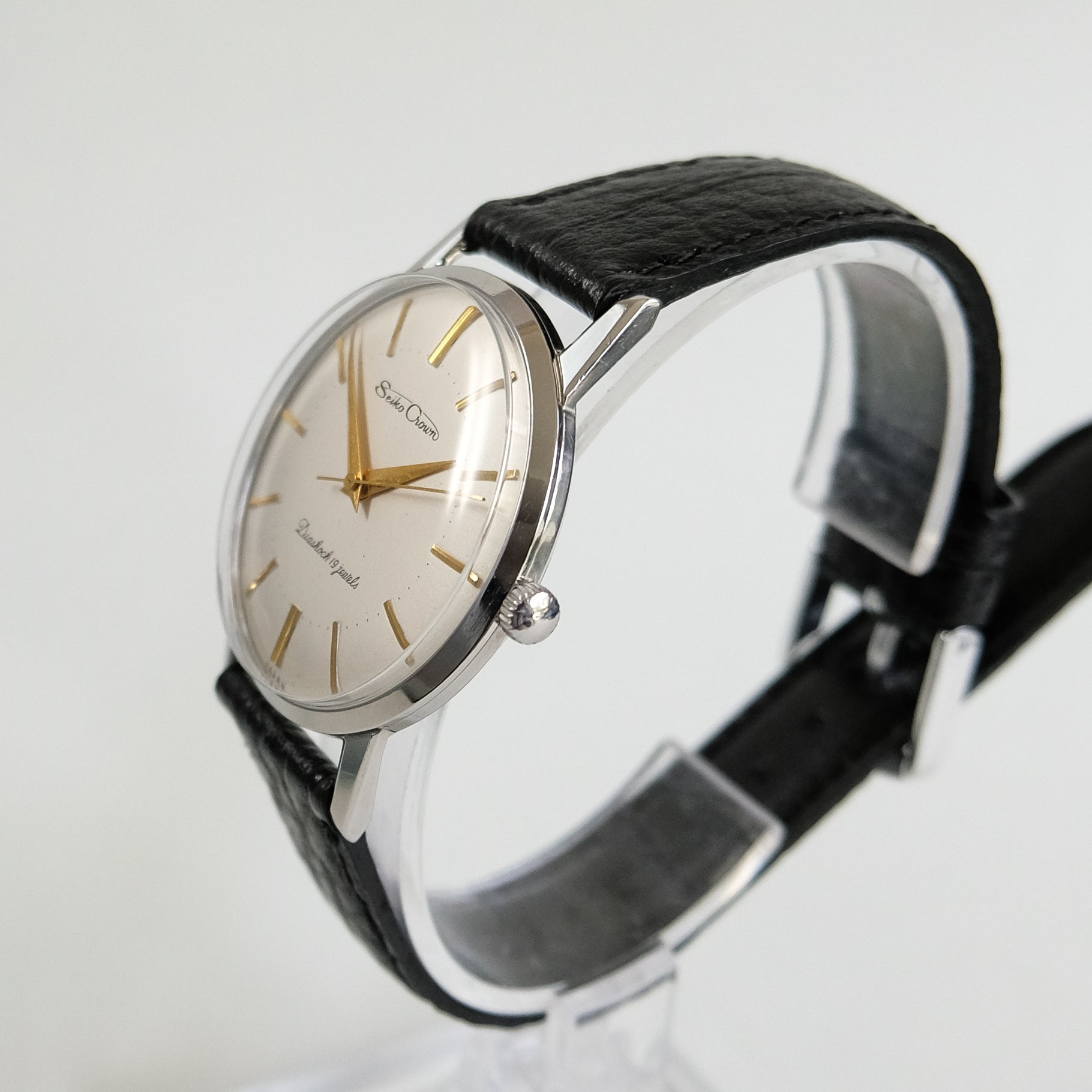 SEIKO セイコー クラウン 初期文字盤 J14043 純正ベルト 稼働 未整備品 - ブランド腕時計