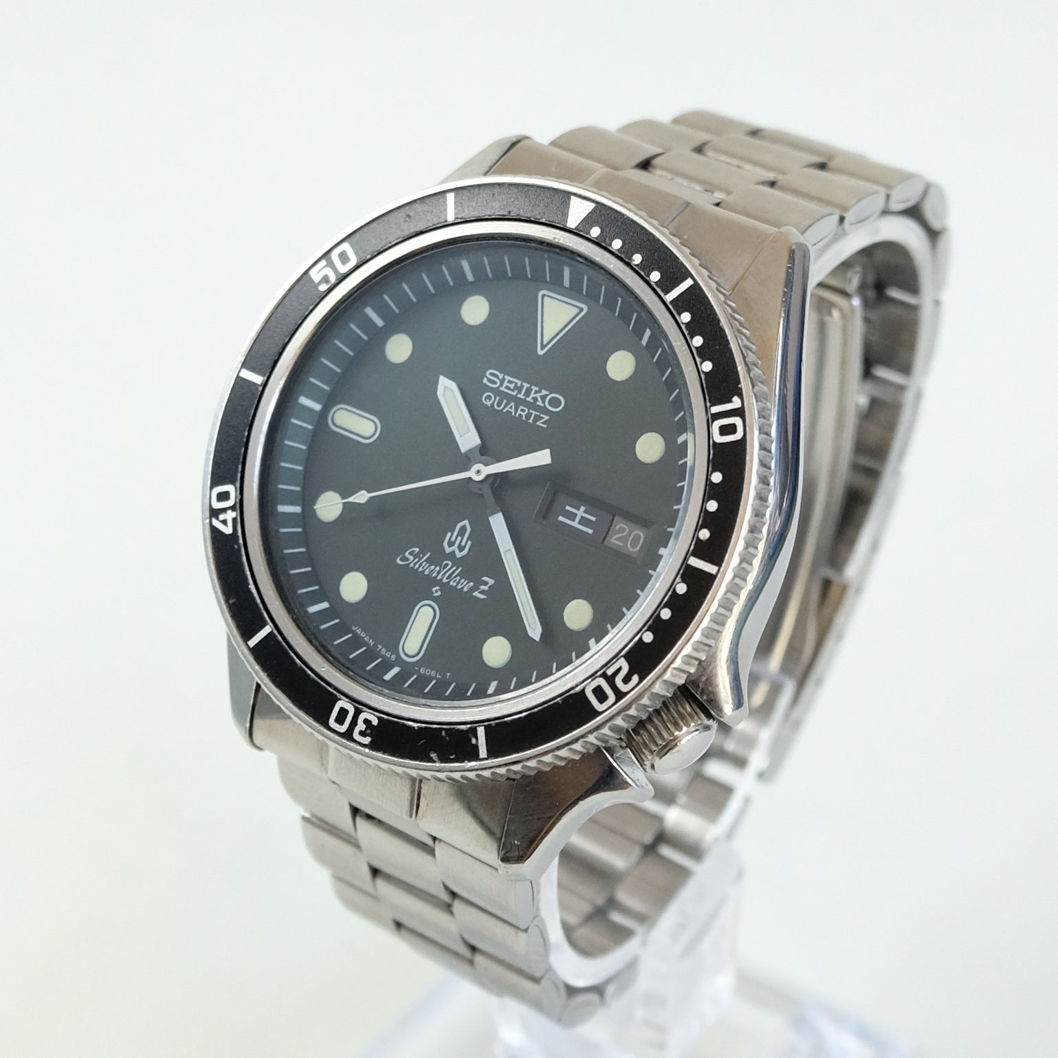 ヴィンテージSEIKO SILVER WAVE Z 7546-6060メンズクォーツウォッチ