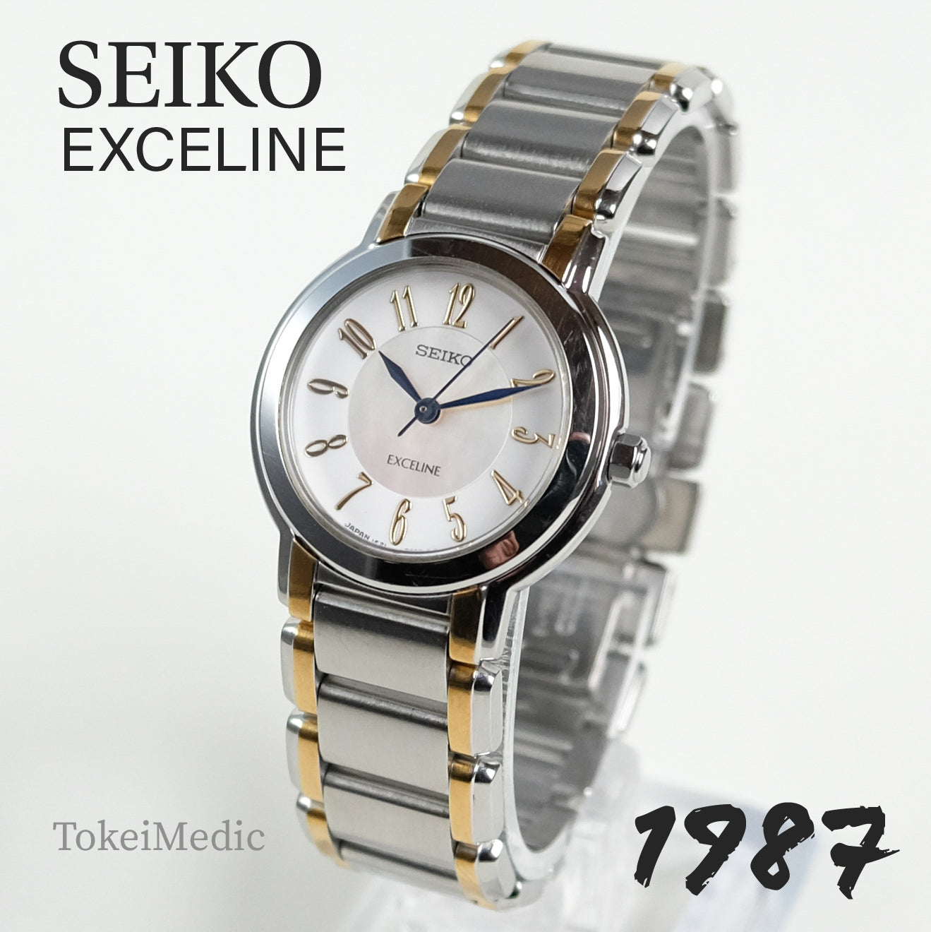 1991 Seiko Exceline high end ladies watch 1F21-0AB0
